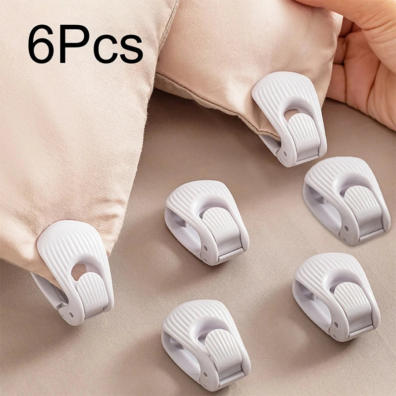 6-Pack Duvet Cover Clips – Anti-Slip Quilt Fastener Grippers Bedding Clips Babs Grey-6pcs