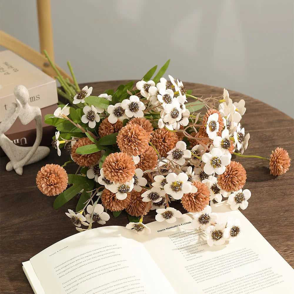 2Pcs Silk Daisy Artificial Flowers – Wedding & Home Decor Artificial Silk Flowers Babs