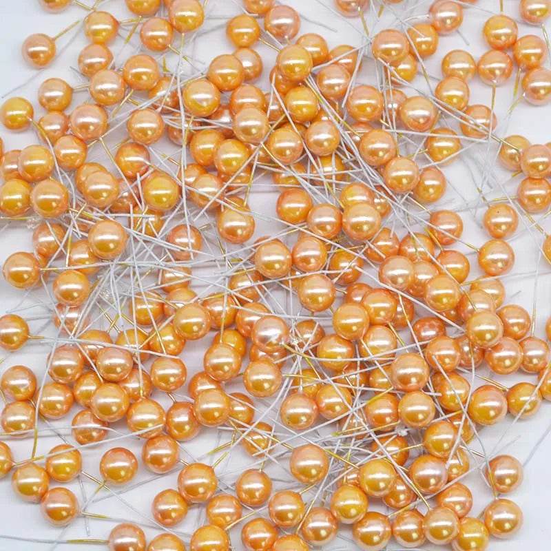 Pearl Stamens Artificial Berries for DIY Wreaths & Floral Décor Artificial Floral Picks Babs 08 100pcs