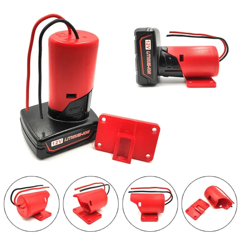 Milwaukee M12 12V Li-ion Battery DIY Power Adapter Dock Battery Adapter Dock Babs