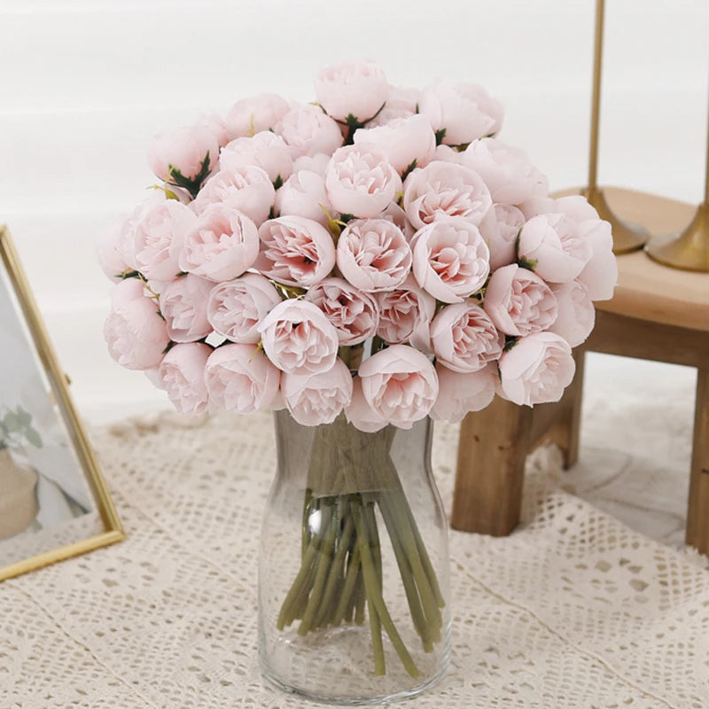 27-Head Silk Peony Artificial Flowers – Wedding & Home Décor Artificial Flower Bouquet Babs
