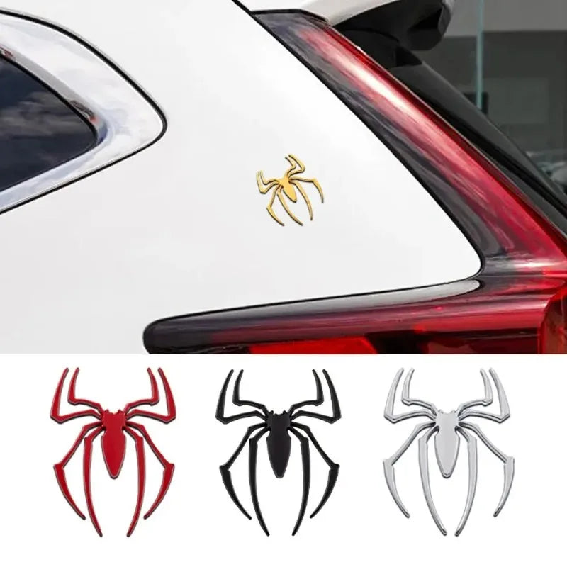 3D Metal Spider Chrome Car Badge Emblem Decal Sticker Car Emblem Decal Babs