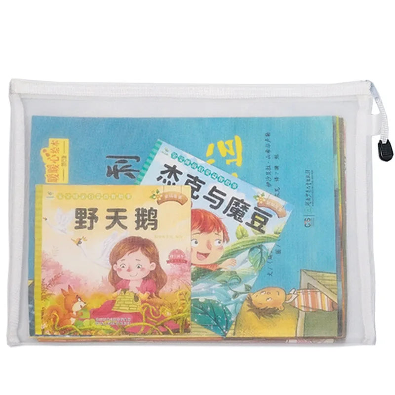 A4/A5/A6 Mesh Zipper Pouches – Clear Document Storage Bags Mesh Zipper Pouch Babs