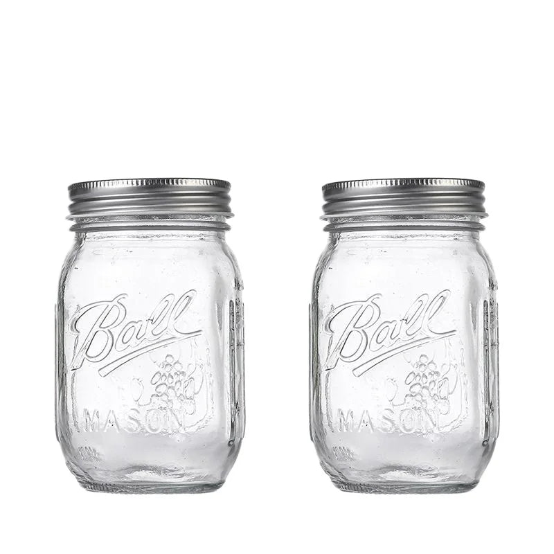 Glass Sealed Jar for Honey, Jam, Oats & Food Storage Glass Storage Jar Babs 2pcs