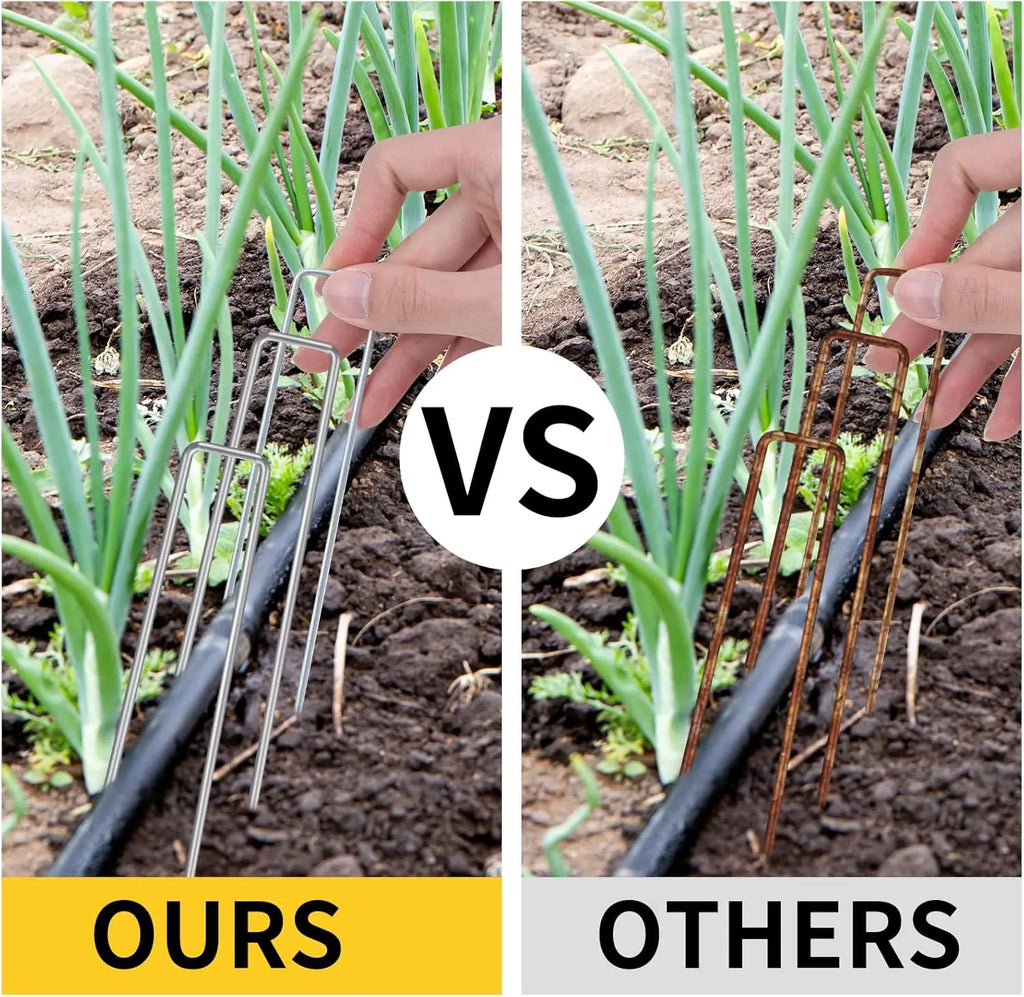 Heavy-Duty U-Type Galvanized Garden Staples & Landscape Stakes Garden Landscape Stakes Babs
