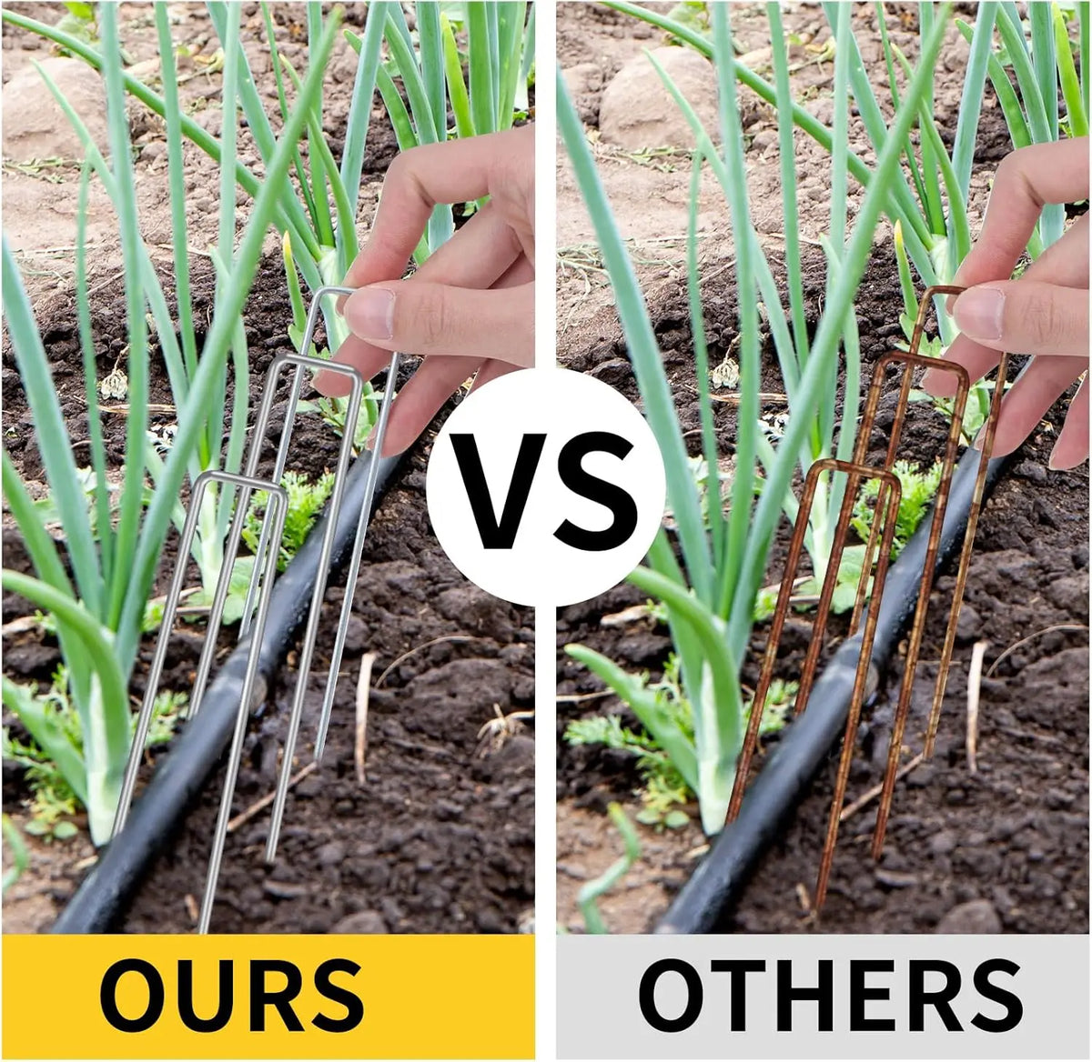 Heavy-Duty U-Type Galvanized Garden Staples & Landscape Stakes Garden Landscape Stakes Babs