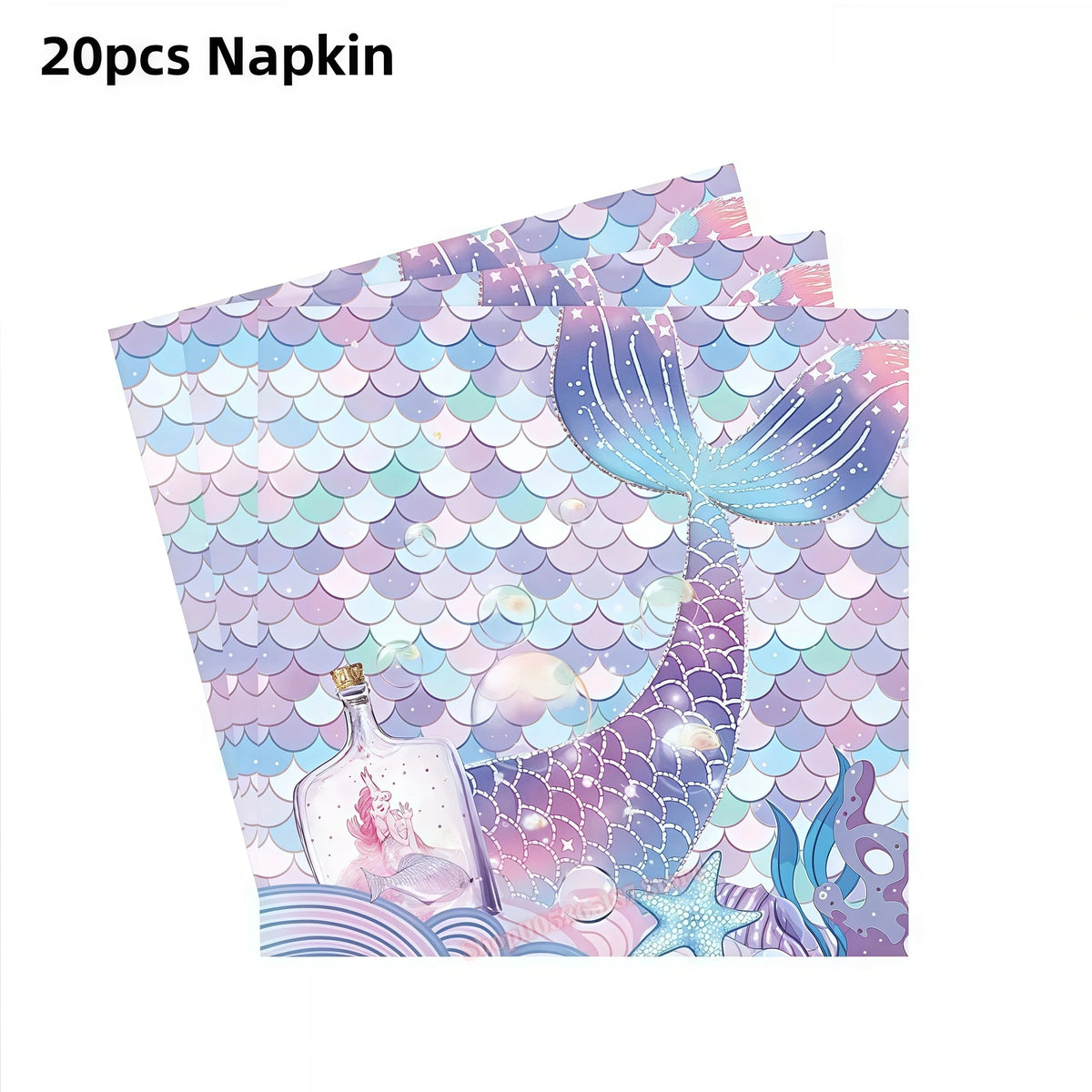 Mermaid Birthday Party Decorations Set – Plates, Cups & More