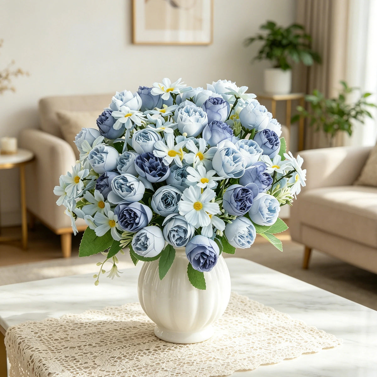 Silk Artificial Rose Bouquet – Wedding & Home Décor Flowers Artificial Flower Bouquet Babs