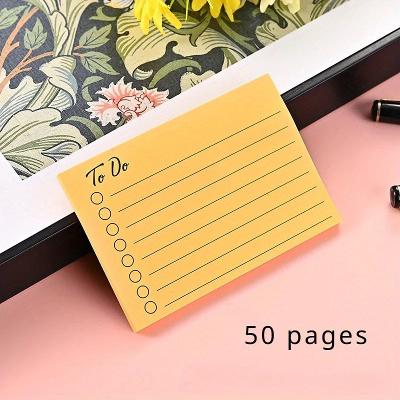 Fluorescent Sticky Notes Multi-Color Self-Adhesive Memo Notepad Sticky Notes Memo Pad Babs orange