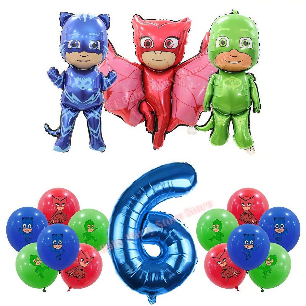 Superhero Birthday Party Supplies – Plates, Cups, Balloons & Banner Party Decoration Set Babs 22pcs Balloons-6
