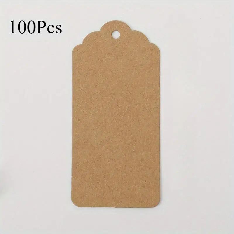 100pcs Kraft Paper Gift Tags – Wedding, Christmas & Holiday Labels Kraft Paper Gift Tags Babs Brown