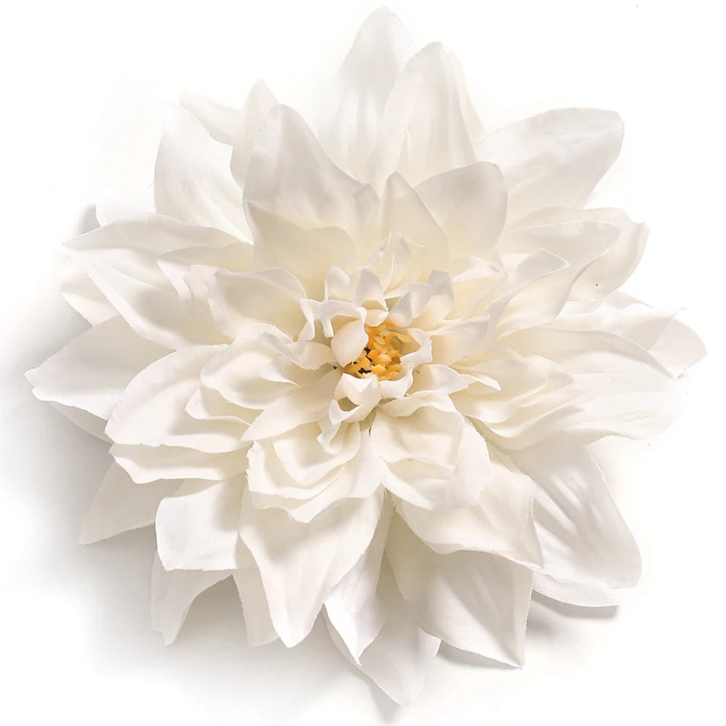 Artificial Silk Dahlia Flowers 15cm – Wedding & Home Décor Artificial Silk Flowers Babs White 1Pcs