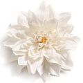 Artificial Silk Dahlia Flowers 15cm – Wedding & Home Décor Artificial Silk Flowers Babs White 1Pcs