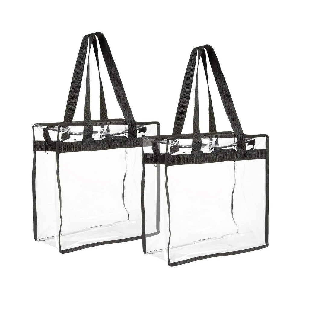 Clear PVC Tote Bag – Large Waterproof Zipper Shoulder Bag Clear PVC Tote Bag Babs Transparent 1PCS