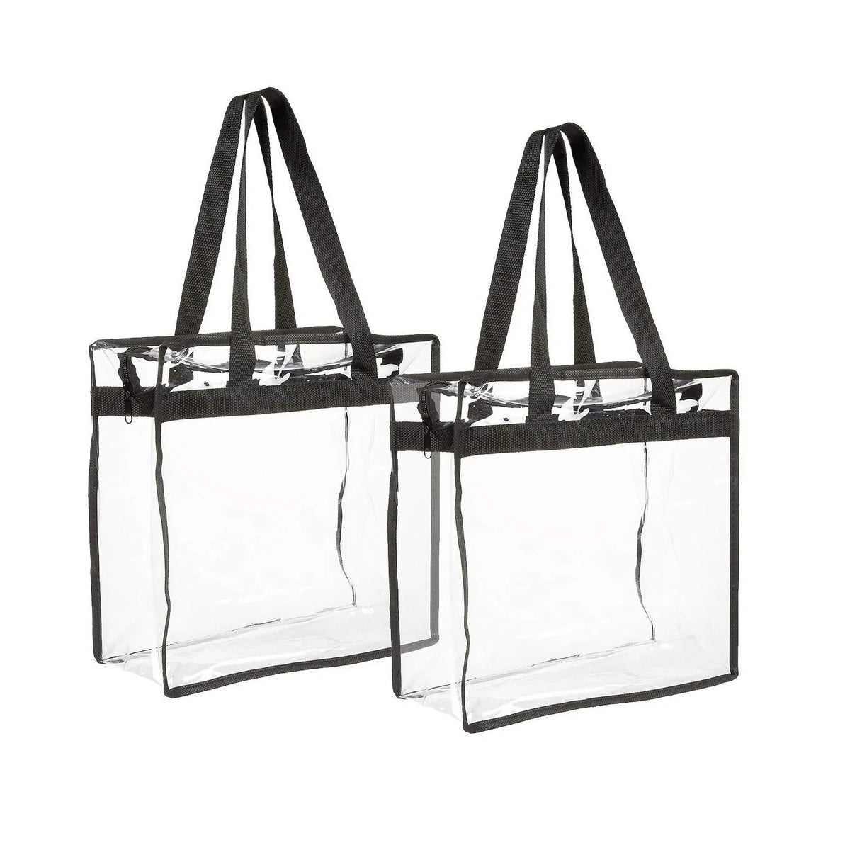 Clear PVC Tote Bag – Large Waterproof Zipper Shoulder Bag Clear PVC Tote Bag Babs Transparent 1PCS