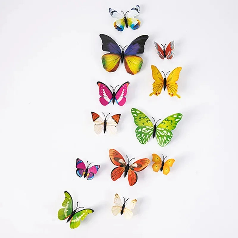 12Pcs 3D Butterfly Wall Stickers – Home & Wedding Décor 3D Wall Stickers Babs Colorful
