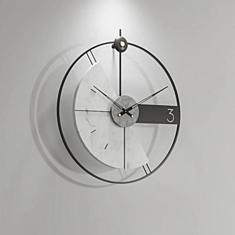 Modern Silent Wall Clock – Nordic Minimalist Metal, 63cm Silent Wall Clock Babs