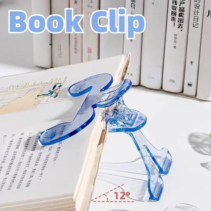 Transparent Book Clip Stand – Hands-Free Reading Aid Book Clip Stand Babs