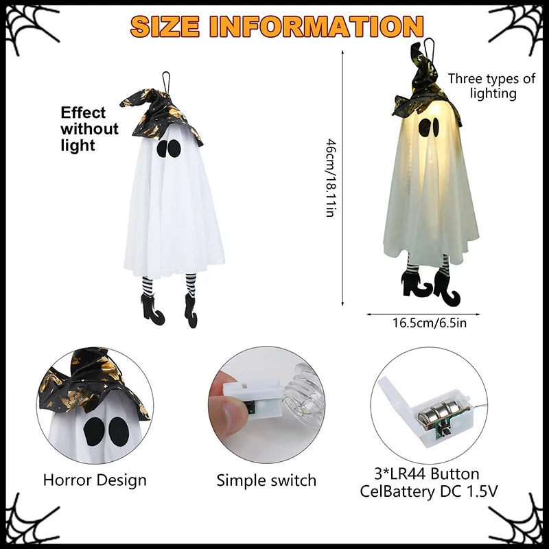 Halloween LED Witch & Ghost Hanging Decorations – 1/2/3pcs Halloween Hanging Decoration Babs