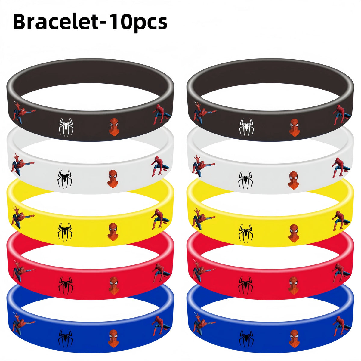 Spider-Man Birthday Party Supplies – Plates, Cups & Balloons Birthday Party Kit Babs 10pcs bracelet