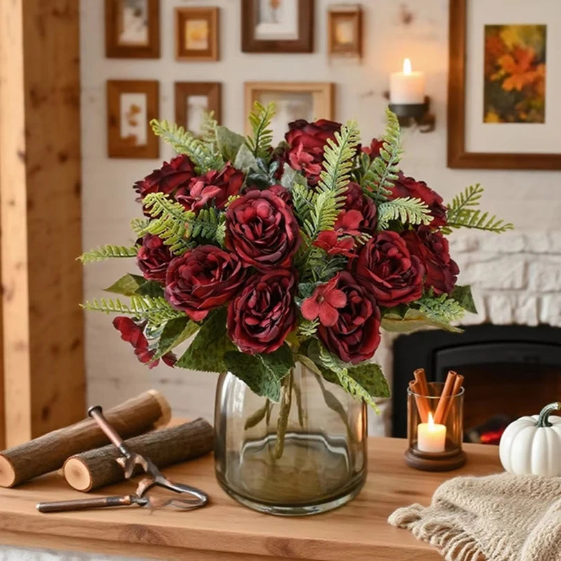 Artificial Silk Peony Bouquet – Wedding & Home Décor (1/3 Pc) Artificial Flower Bouquet Babs