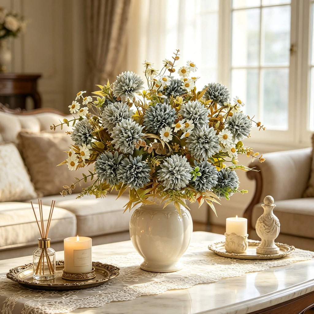 Silk Chrysanthemum Artificial Flowers – Wedding & Home Décor Artificial Silk Flowers Babs