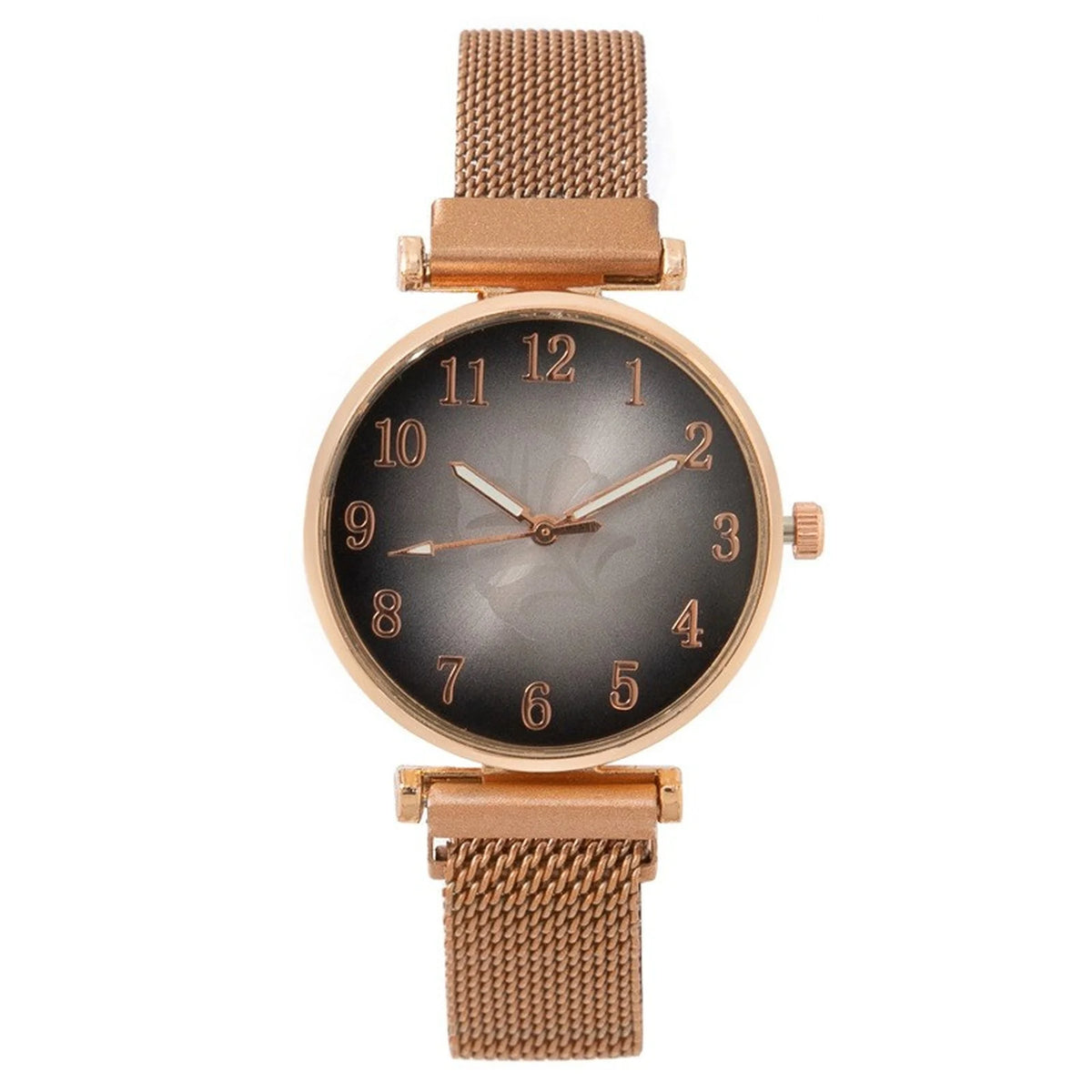 Women's Elegant Quartz Bracelet Watch – Ceramic Band & Auto Date Women's Bracelet Watch Babs Rose Gold
