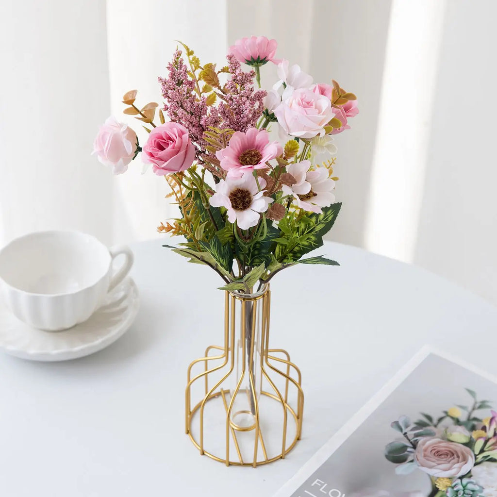 Artificial Silk Rose Bouquet for Wedding & Home Decor Artificial Silk Flowers Babs