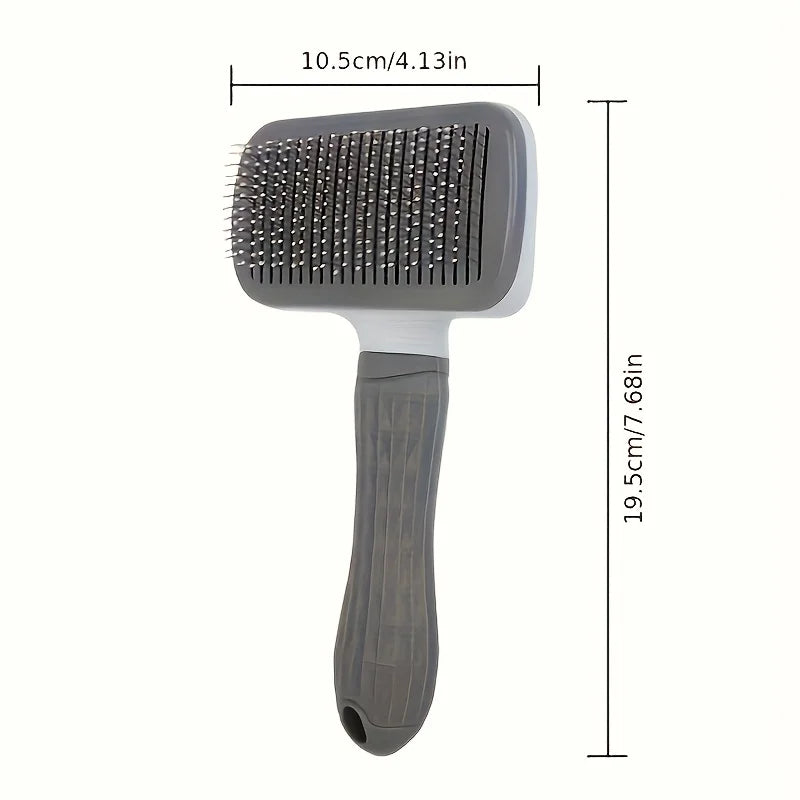 Pet Brush Easy-Clean Button | Detangling Dog Massage Comb Dog Grooming Brush Babs