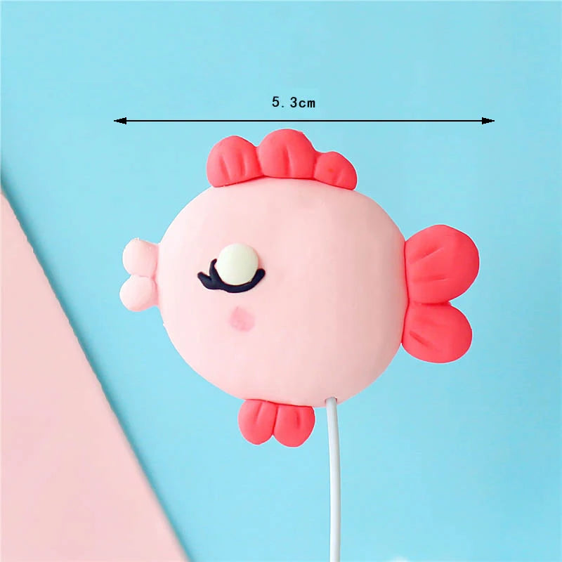Mermaid Cake Toppers Set – Tails, Shells & Birthday Decor Cake Topper Set Babs Clear