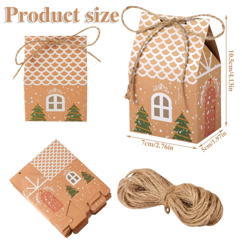 Christmas Kraft Paper Gift Boxes – Advent Calendar & Candy Packaging Holiday Gift Boxes Babs