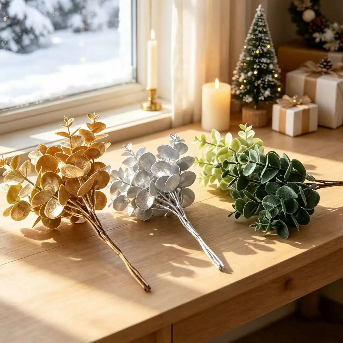Artificial Eucalyptus Leaf Sprigs – Wedding & Home Décor Artificial Greenery Sprigs Babs