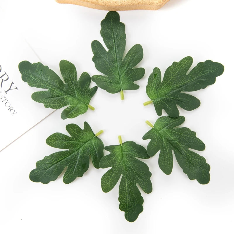 50PCS Artificial Silk Watermelon Leaves – DIY Wedding & Home Decor Artificial Decorative Leaves Babs