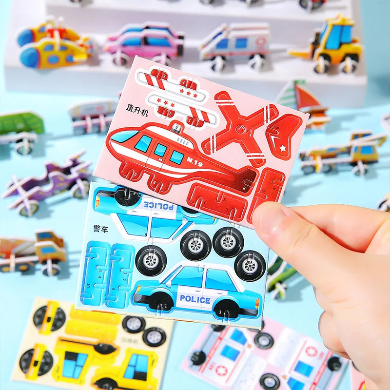 30Pcs 3D Vehicle Foam Puzzle Kids Party Favors Educational Toy Foam Jigsaw Puzzle Babs