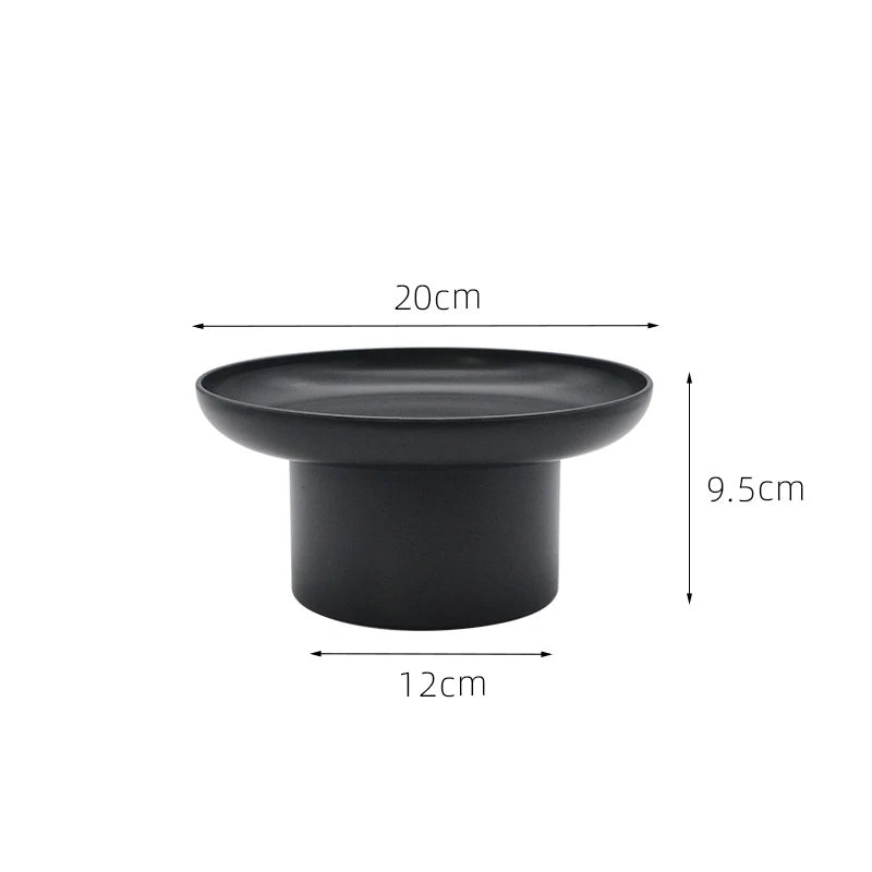Modern Round Storage Tray – Desk, Jewelry & Kitchen Organizer Decorative Storage Tray Babs Black Small