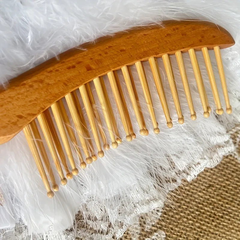 Wooden Hair Comb for Scalp Massage & Nourishing Hair Care Wooden Hair Comb Babs