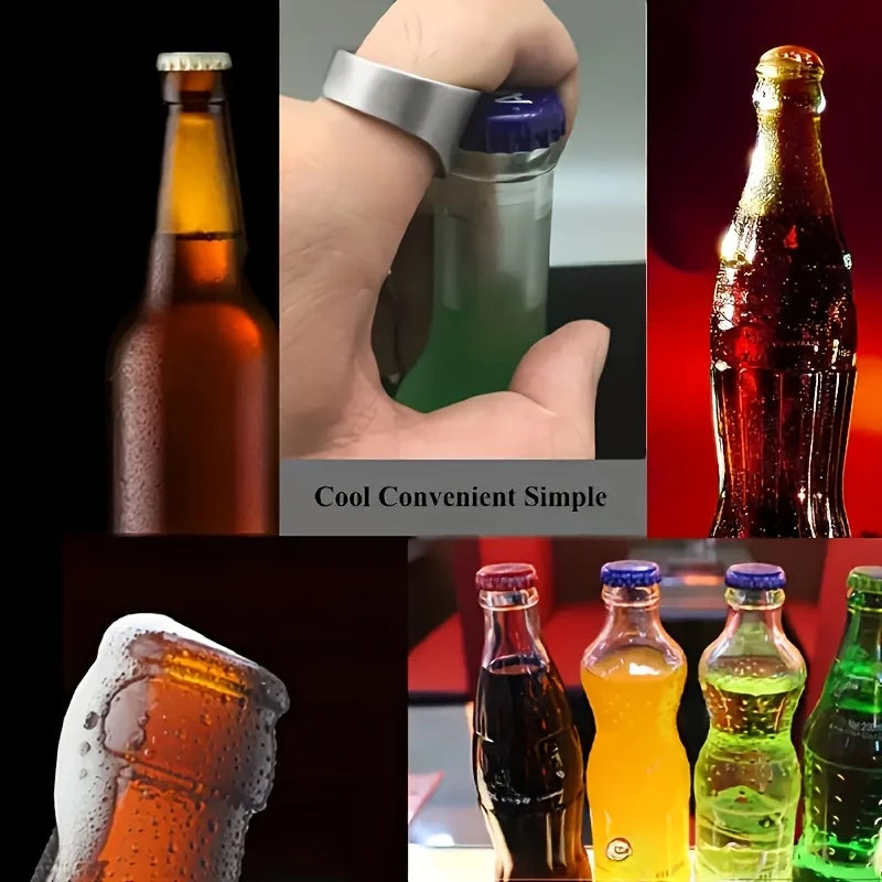 4-Piece Stainless Steel Ring Bottle Opener Set – Beer & Soda Bottle Opener Set Babs
