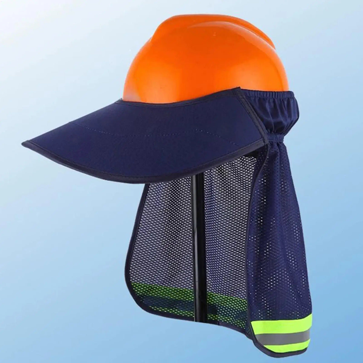 Hard Hat Sun Visor with Reflective Strip – Mesh Work Shade Hard Hat Sun Visor Babs