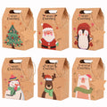 Christmas Kraft Paper Candy Gift Boxes with Tags – 6/12/24 Pcs Holiday Gift Boxes Babs Brown 12pcs