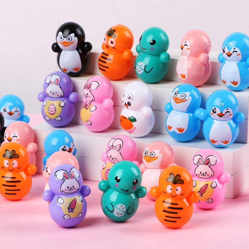 Mini Rabbit Tumbler Toys 12-36Pcs Easter Basket Fillers Kids Party Favor Toy Babs Mix 24Pcs