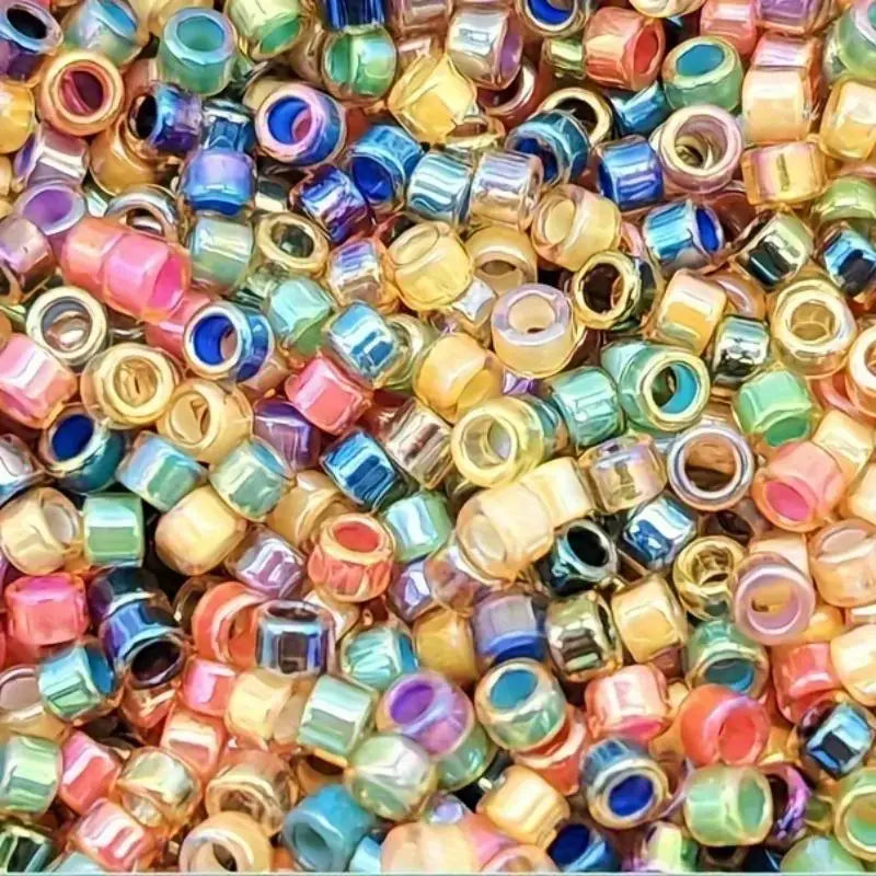 1200 Pcs Mixed Color Iridescent Glass Seed Beads – DIY Jewelry Glass Seed Beads Babs