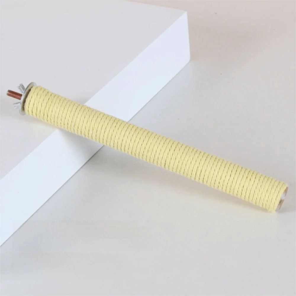 Colorful Non-Slip Parrot Perch Stand – Wood & Cotton Rope Bird Perch Stand Babs