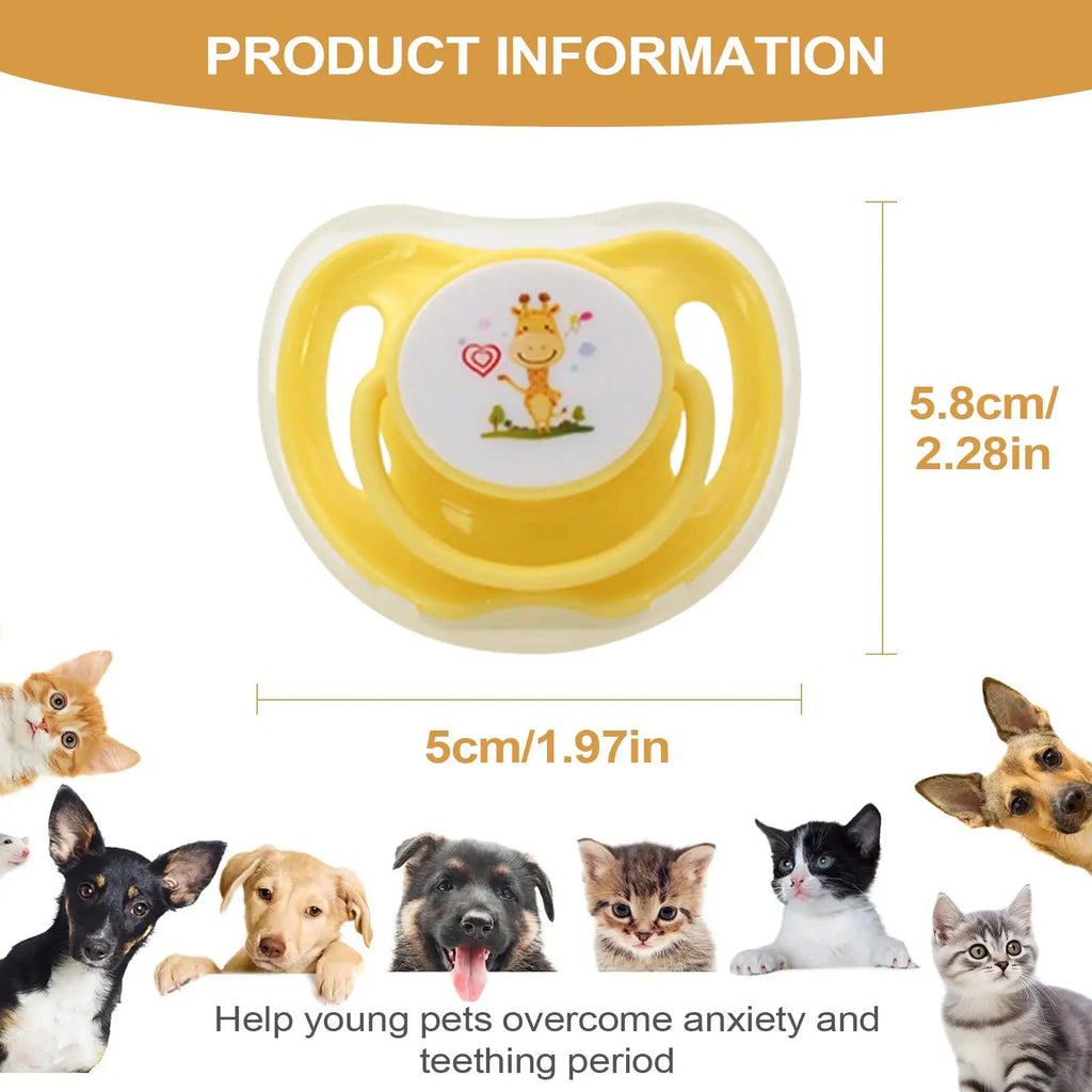 4-Pack Butterfly Silicone Pet Pacifiers for Kittens & Puppies Pet Chew Toy Babs