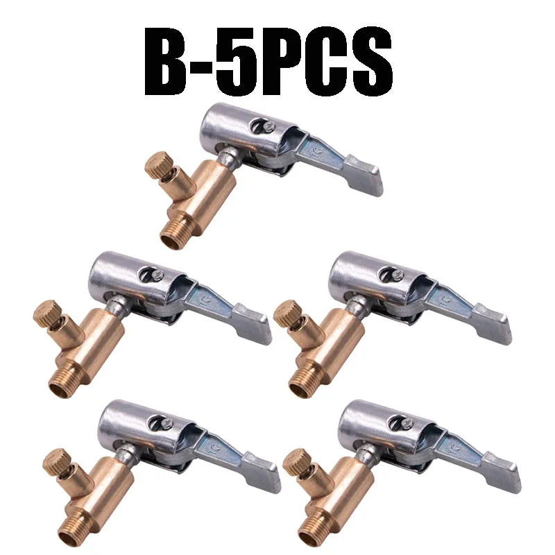 Portable Tire Air Chuck Inflator with Barb Hose Connector Tire Air Chuck Babs B-5PCS