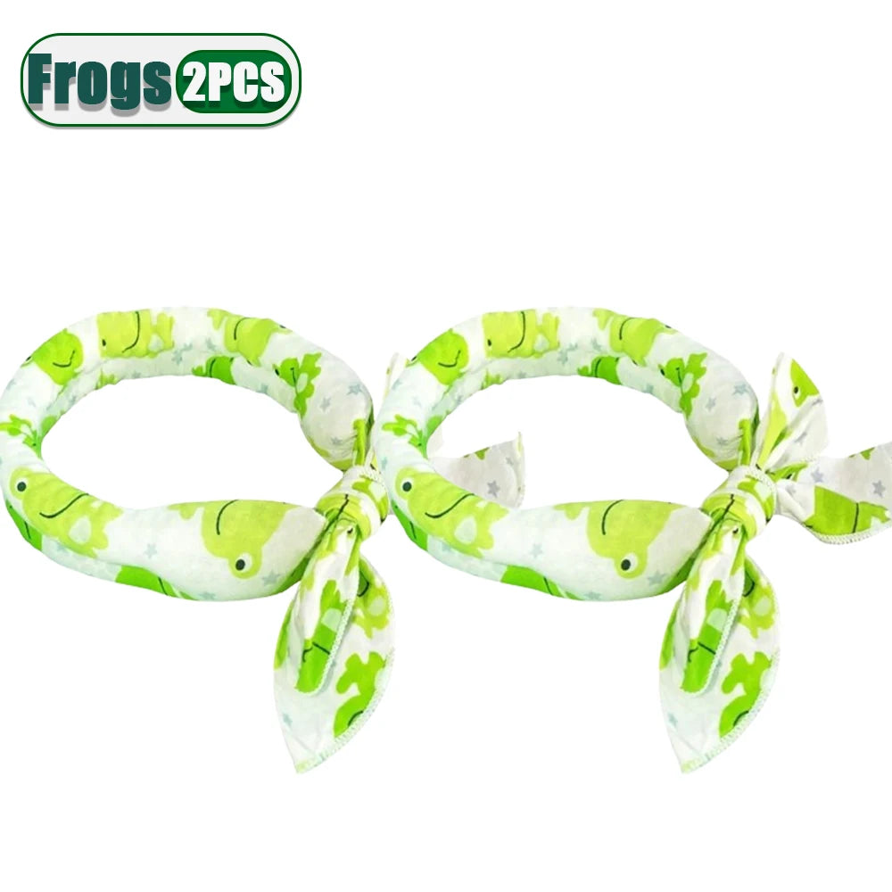 Pet Cooling Bandana for Dogs & Cats – Ice Bead Scarf 2-Pack