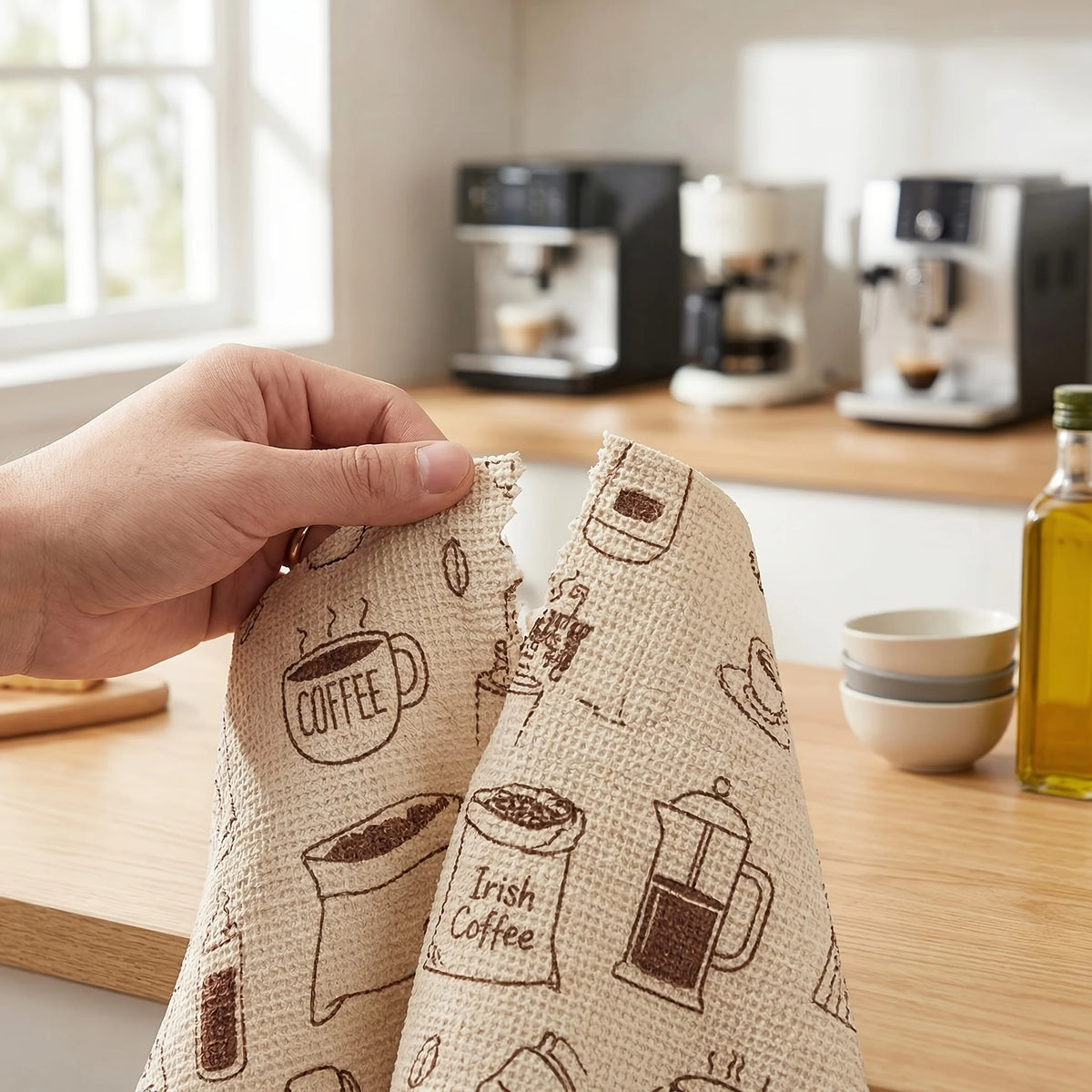 20pcs Coffee Pattern Microfiber Cleaning Cloths – Kitchen & Car Microfiber Cleaning Cloth Babs