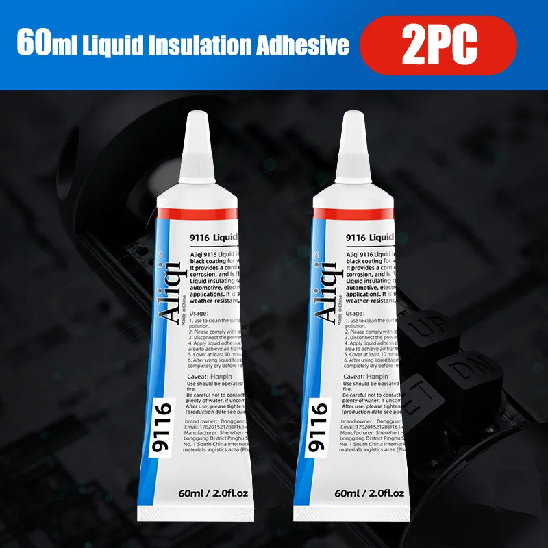 Waterproof Liquid Electrical Tape Insulating Sealant Wire Repair Liquid Electrical Tape Babs 2pcs 60ml