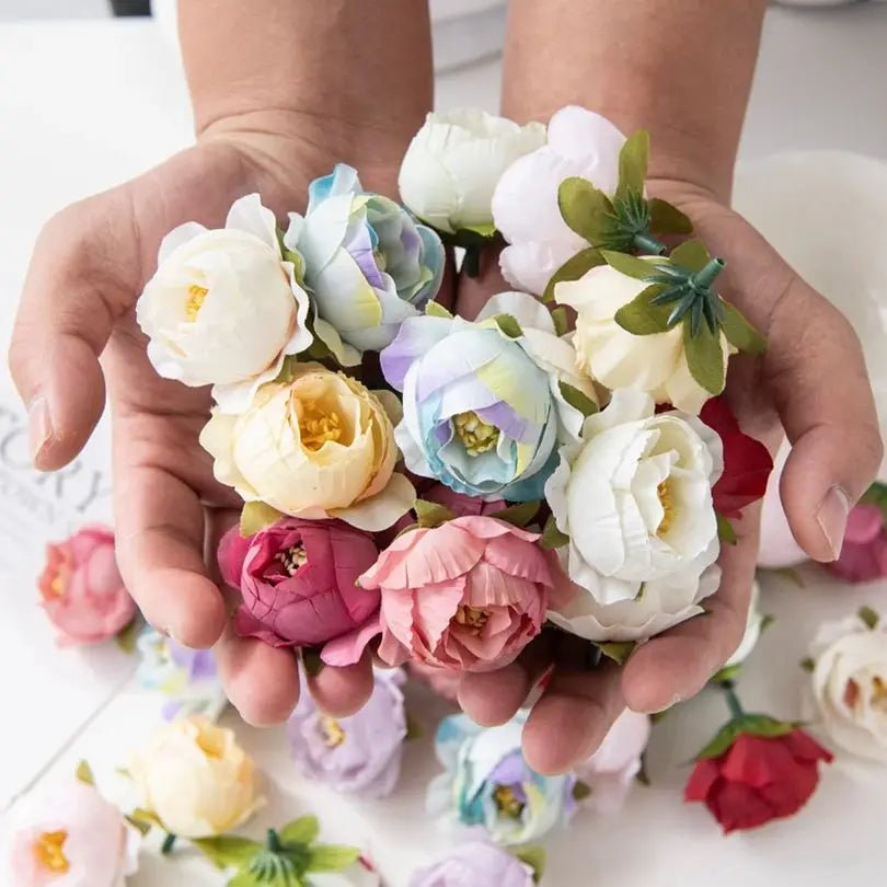 10/30Pcs Silk Artificial Rose Flowers – Wedding & Home Décor Artificial Silk Flowers Babs