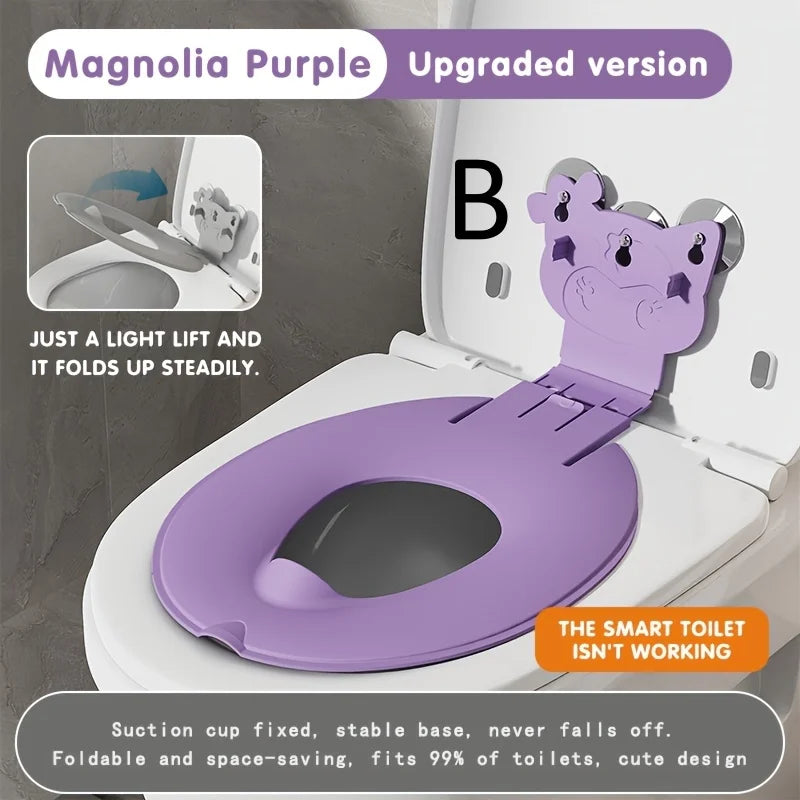 Foldable Cartoon Toilet Seat Cover – Washable & Fade-Resistant Toilet Seat Cover Babs B-Purple