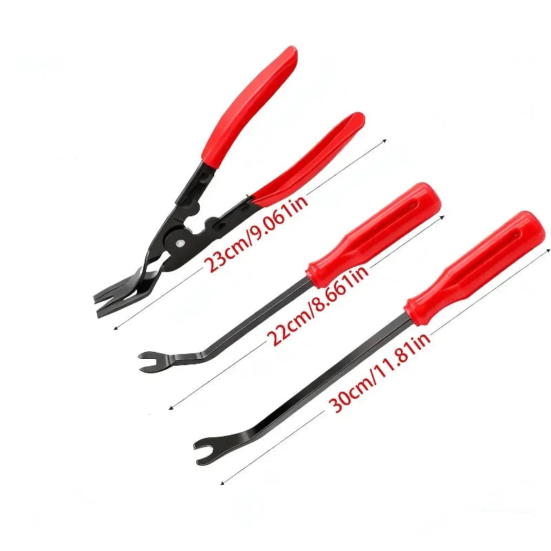 4-Pc Car Trim Removal Tool Kit – Clip Pliers & Pry Set Auto Trim Tool Kit Babs